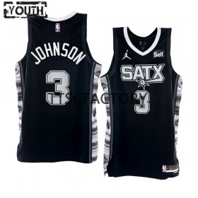 San Antonio Spurs Trikot Keldon Johnson 3 Nike 2022-23 Statement Edition Schwarz Swingman - Kinder